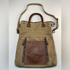 Stylish Tan and Brown Unisex Bag